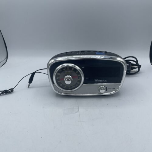 Vintage Rare Small Westclox Radio Digital Alarm Clock Model 80193 Electric Cord