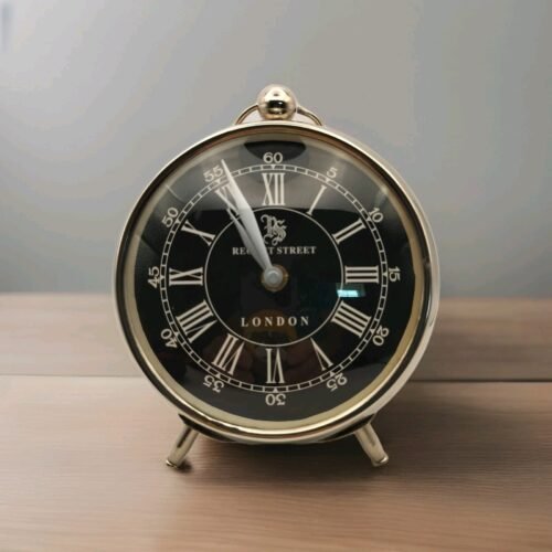 Vintage Regent Street Mantle Clock Chrome Case Keeps Accurate Time