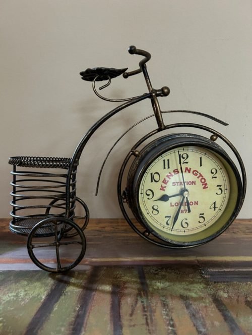VINTAGE RETRO KENSINGTON DOUBLE SIDED BIKE TABLE CLOCK