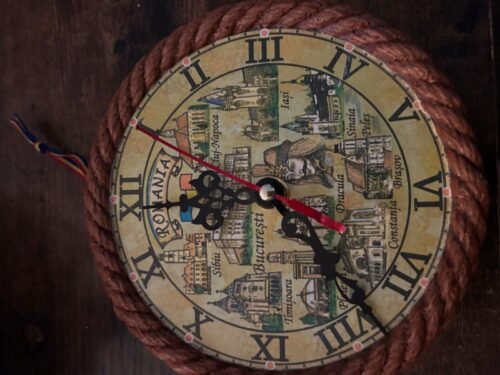 Vintage Retro Romanian Wall Clock Made In Romania