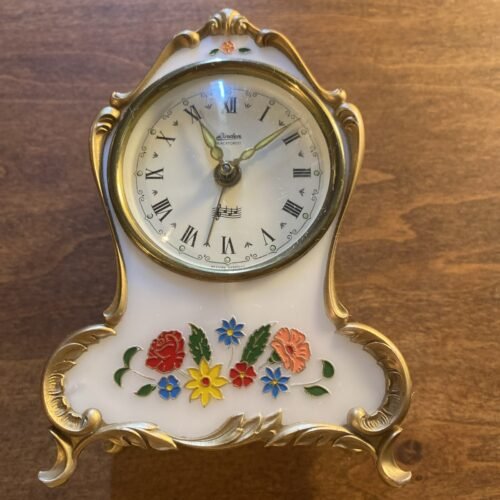 Vintage Reuge Linden Black Forest Wind Up Alarm Clock (Music Box Does Not Work)