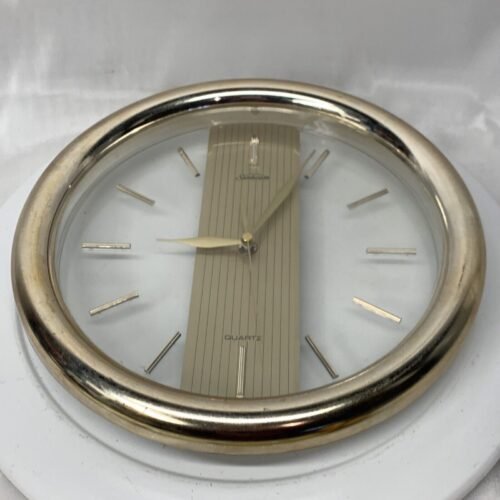 Vintage Round Sunbeam Quartz Wall Mount Clock Tested - vintageroundsunbeamquartzwall mountclock