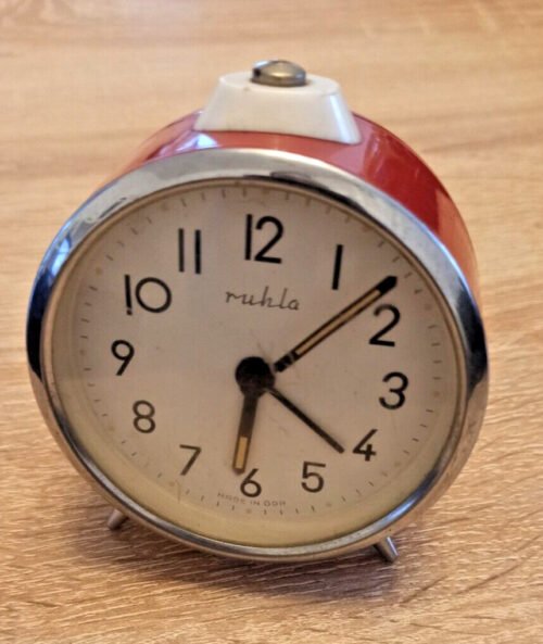 Vintage Ruhla Mechanical Wind-up Alarm Clocks Czechoslovakia Well work.