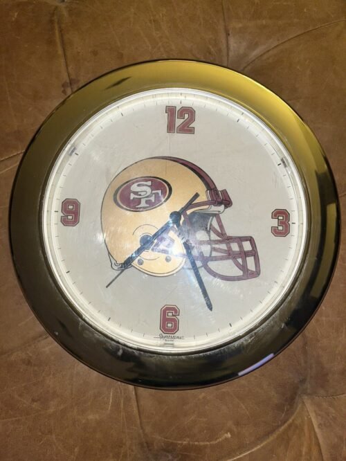 Vintage San Francisco 49Ers Wall Clock Sportstime By Bulova 90’s