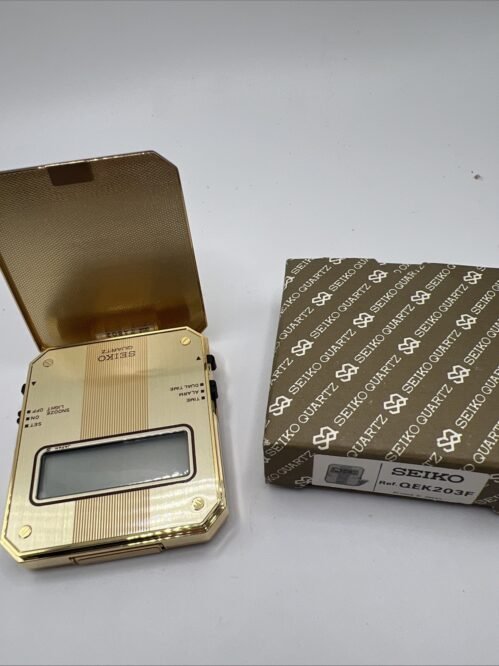 VINTAGE SEIKO QUARTZ DIGITAL TRAVEL ALARM CLOCK REF. QEK203F DUAL TIME TESTED