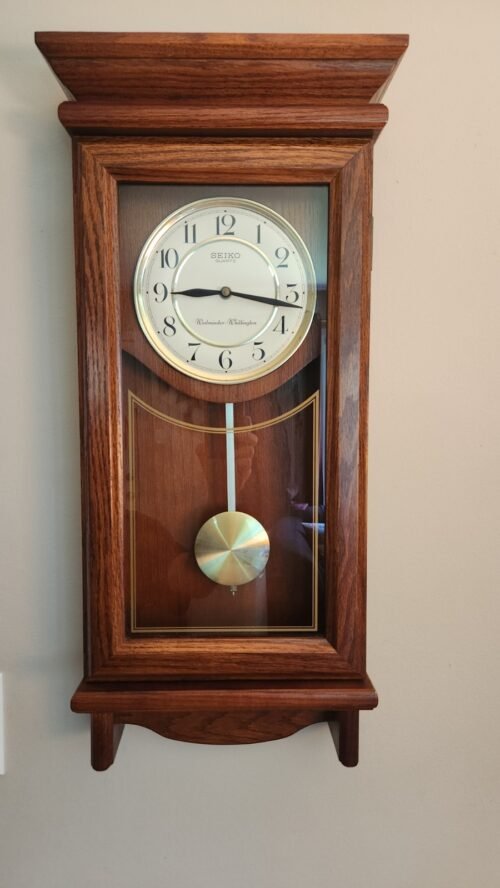 Vintage Seiko Quartz Westminster Whittington Pendulum Chime Wall Clock