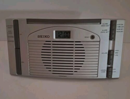 Vintage Seiko Time Talker Clock 3 Alarm Voice Choices: Cuckoo Rooster Electronic