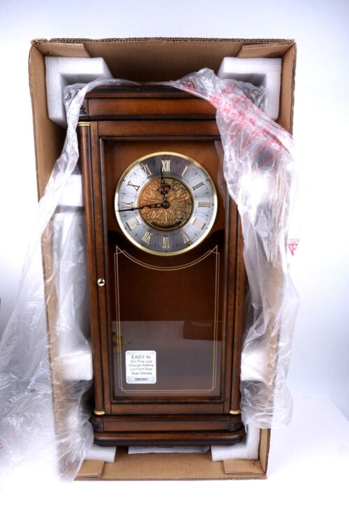 Vintage Seiko Westminster Whittington Chiming Wall Clock QXH016BL New in Box