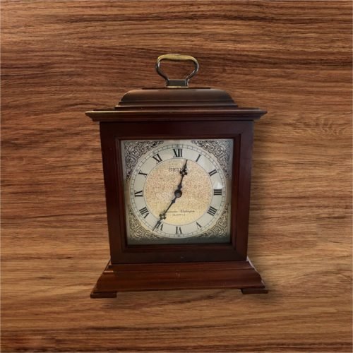 Vintage Seiko Westminster Whittington Wooden Mantle Chime Quartz Clock