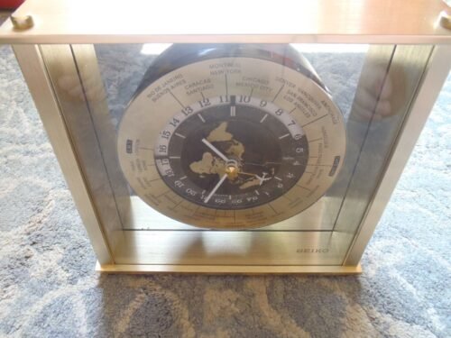 Vintage Seiko World Time Zone Clock with Airplane - 1980's - for Mantle or Desk