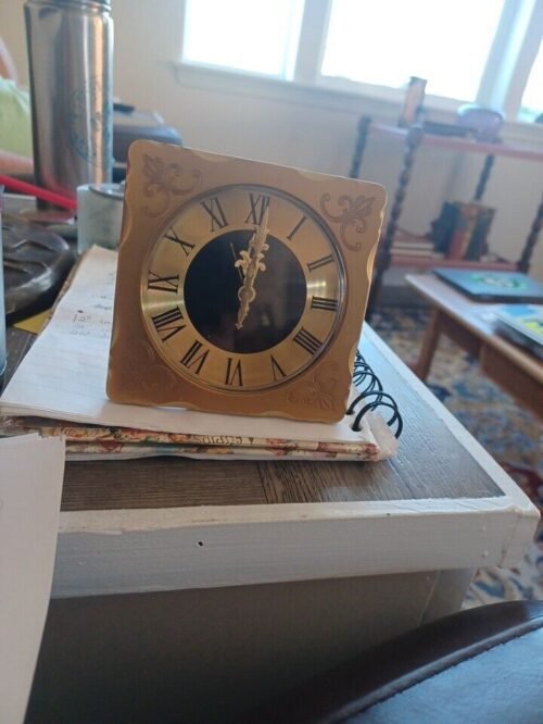 Vintage Seth Thomas Alarm Clock Standing Travel Desk Compact - Made in Germany