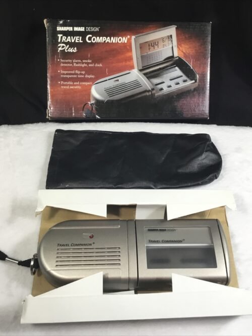 Vintage Sharper Image Travel Companion Plus Security Alarm Flashlight Clock