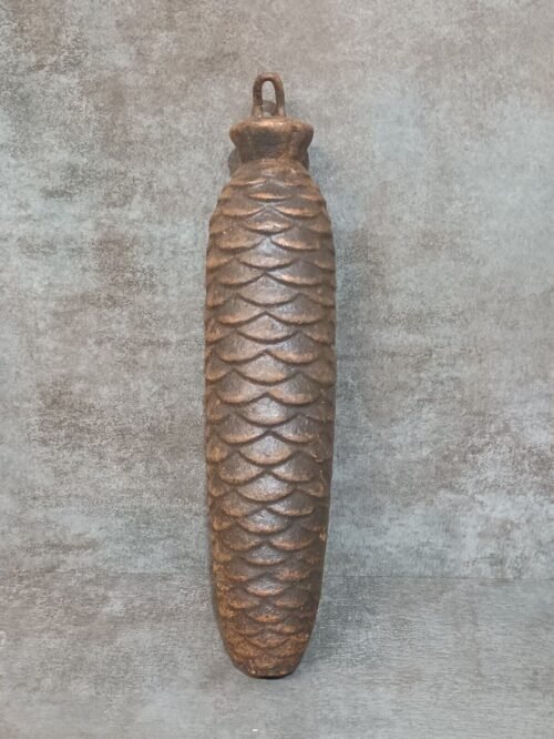 Vintage Single Cuckoo Clock Pine Cone 7" Heavy 3lb 5.6oz Grandfather Clock