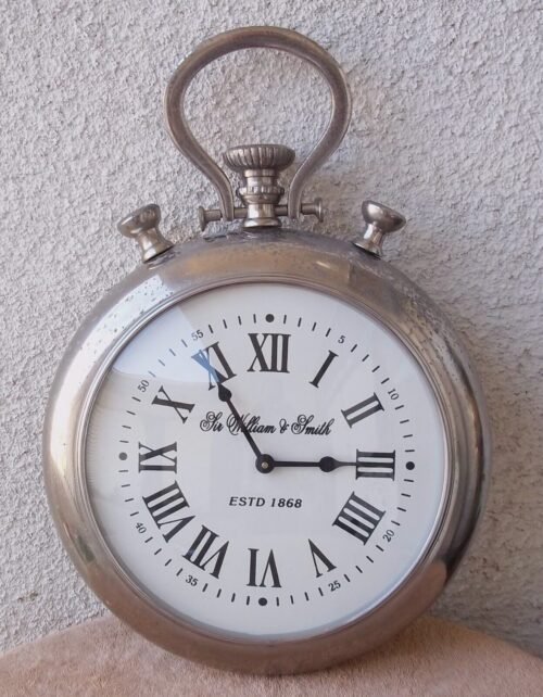 Vintage Sir William & Smith Pocket Watch Wall Clock Working Tested Rare Large