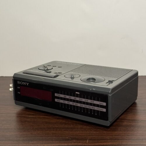 Vintage Sony Dream Machine AM/FM Digital Alarm Clock Radio ICF-C2W Black Tested