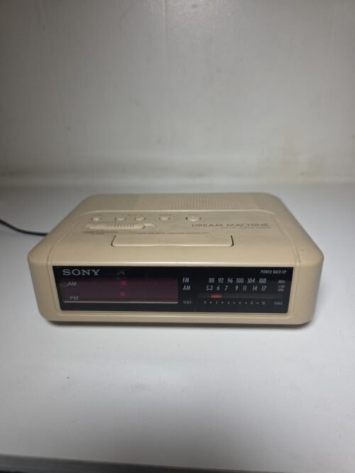 Vintage Sony ICF-C240 Dream Machine AMFM Digital Alarm Clock Radio Beige Tested