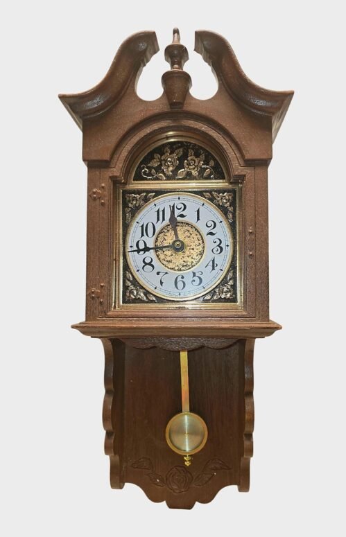 Vintage Spartus Electric Clock Wall Mount 16" x 8" Works