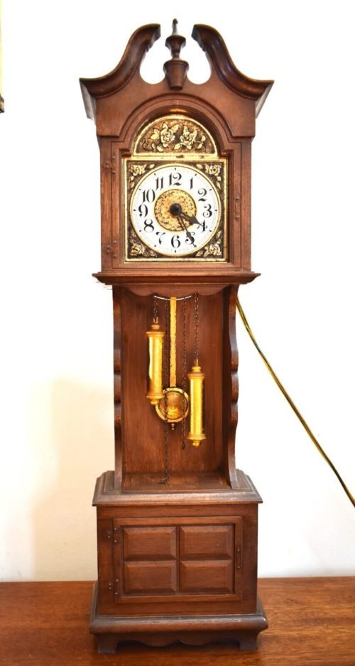 Vintage Spartus Grandfather Clock Swinging Pendulum 23.5" Model H5481 Working