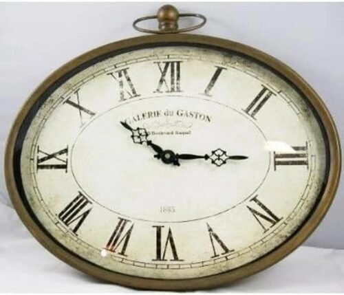 Vintage Style Oval French Wall Clock Galerie Du Gaston