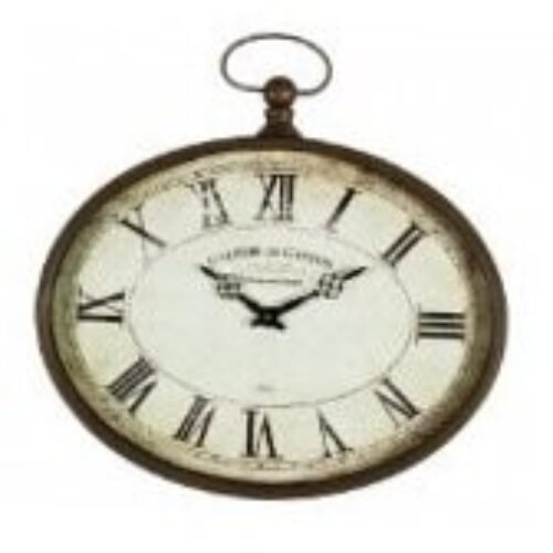 Vintage Style Oval French Wall Clock Galerie du Gaston