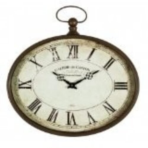 Vintage Style Oval French Wall Clock Galerie Du Gaston