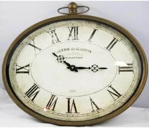Vintage Style Oval French Wall Clock Galerie Du Gaston
