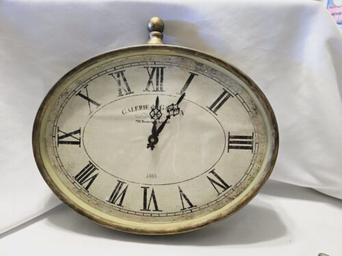 Vintage Style Oval French Wall Clock Galerie du Gaston 3