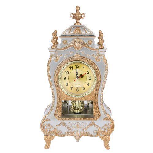Vintage Style Plastic Table Clock Antique Home Decor Desk Alarm Clock UPP