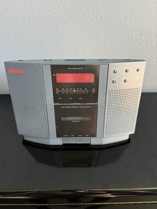 Vintage SUNBEAM Alarm Clock Radio Cassette Tape Player RR610 Retro Tested Works