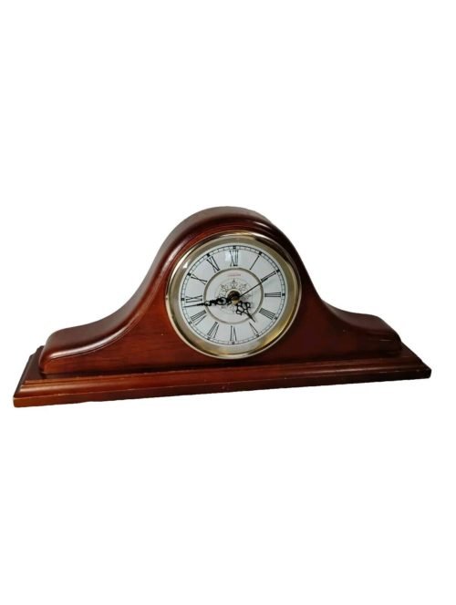 Vintage Sunbeam Tambour Style Model 882-621 Wooden Mantel Quartz Clock