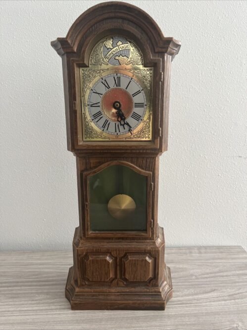 Vintage Sunbeam Tempus Fugit Mini Grandfather Clock Tested Working