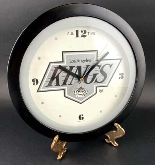 Vintage Sun Time Los Angeles Kings Hockey Wall Clock NHL Battery Operated Tested