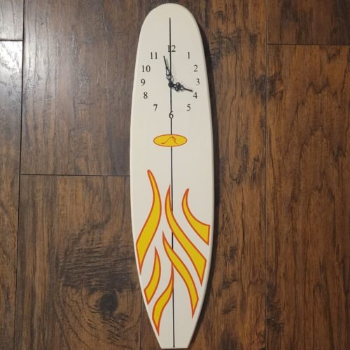 Vintage Surfboard Wall Clock Beachcombers Beach House Retro Beach Bum Coastal