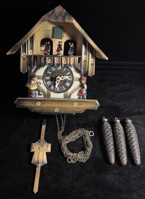 Vintage Swiss Movement Black Forest German Musical Cuckoo Clock