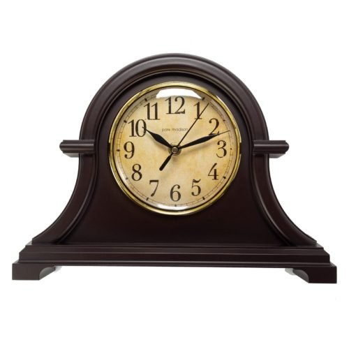 Vintage Table Clock Series Mantel Clock,12.5 Inch, Silent Analog Quartz Movem...