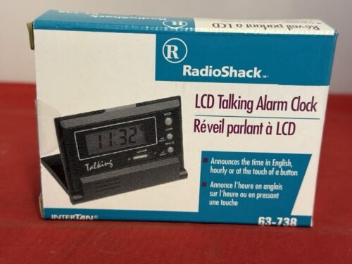Vintage Talking Alarm Clock RadioShack Folding Travel