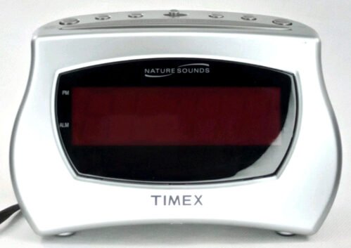 Vintage Tech Timex Nature Sounds Alarm Clock Model 1131S Gray 1990s