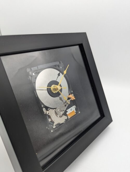 Vintage Tech Up-Cycled Hard Drive Wall / Desk Clock for Home or Office Decor
