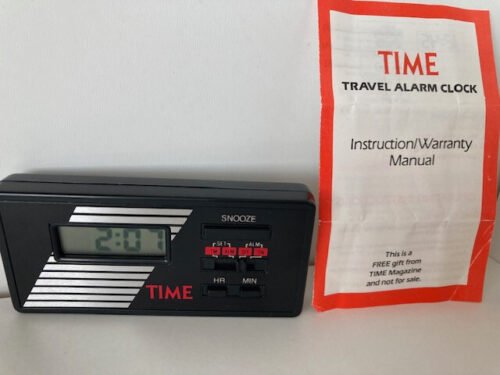 Vintage Time Magazine Digital Travel Alarm Clock Promotional Giveaway Works
