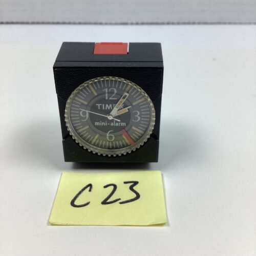 Vintage Timex Nostalgia Mechanical Mini Electric Alarm Clock Serviced Runs ~READ
