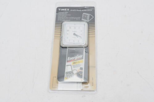 Vintage Timex Quartz Travel Alarm Clock Model 3526T