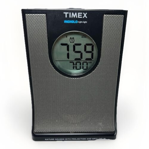 Vintage Timex T436B Indiglo Projection Alarm Clock AM/FM Radio Nature Sounds MP3