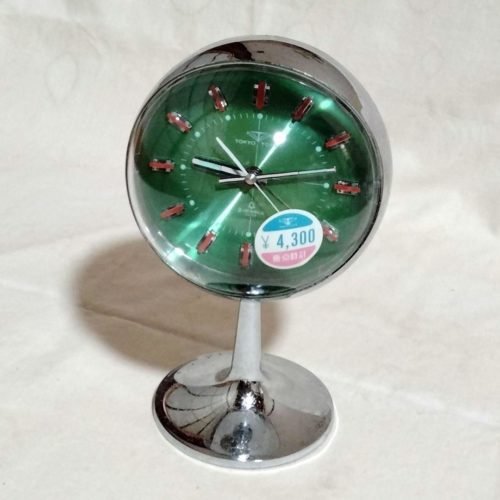 VINTAGE Tokyo Tokei Alarm Clock Pedestal Tulip Wind up JAPAN Mid-century, Unused