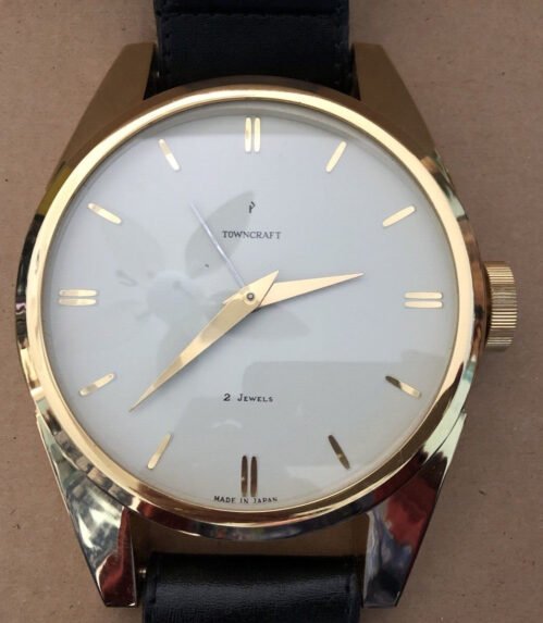 Vintage TOWNCRAFT 2 Jewels Oversized Wristwatch Wall Alarm Clock Made in Japan