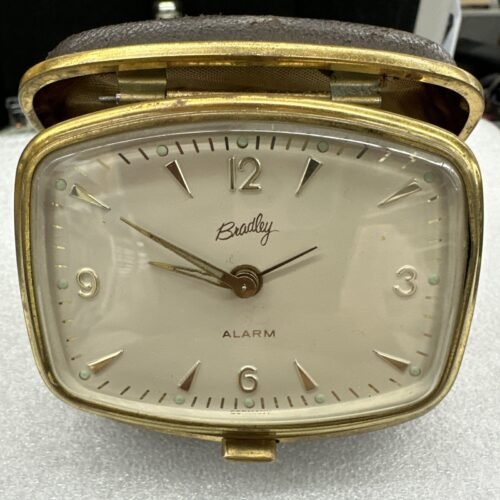 Vintage Travel Alarm Clock | Bradley | Uranium Hands