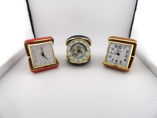 Vintage Travel Alarm Clock Lot - Seth Thomas, Linden, Timex