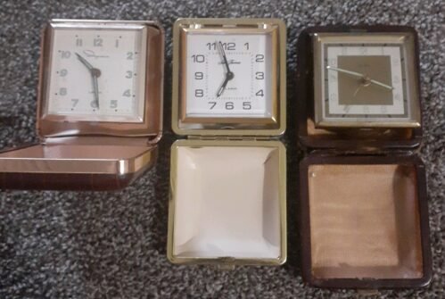 Vintage Travel Alarm Clocks lot #3