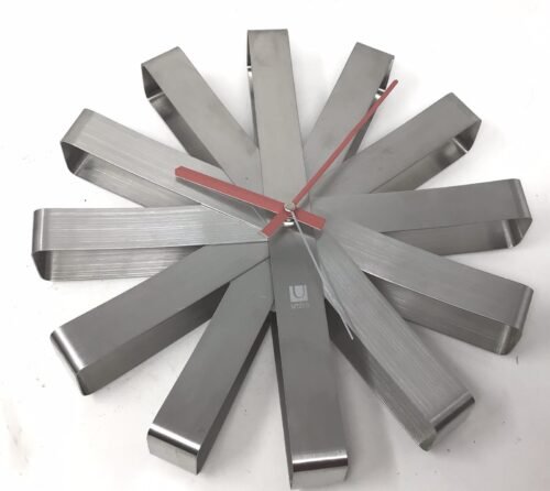 Vintage Umbra Ribbon Clock 2000s Modernist Michelle Ivankovic NICE!