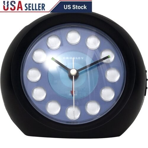 Vintage USB Alarm Clock Quiet Sweep Analog Display Charging Port Battery Backup
