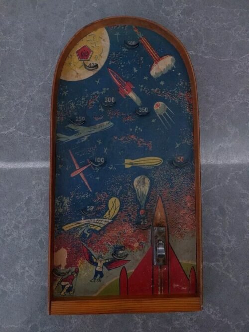 Vintage USSR Space Age Desk Game Soviet Mid-Century Space Game